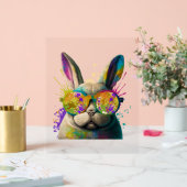 Sonnengesicht Cool Osterhase mit Brille Acrylschild (Hochzeit)