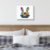 Sonnengesicht Cool Osterhase mit Brille Leinwanddruck (Insitu (Schlafzimmer))