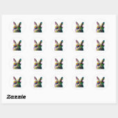 Sonnengesicht Cool Osterhase mit Brille Runder Aufkleber (Blatt)