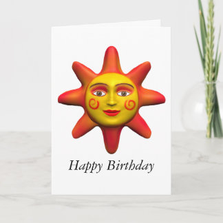 Sonnengesicht - Geburtstag Karte