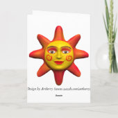 Sonnengesicht - Geburtstag Karte (Rückseite)
