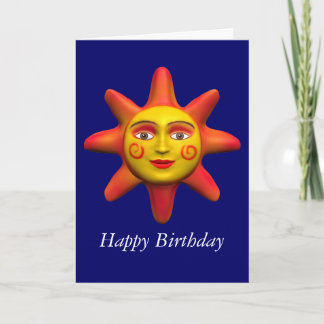 Sonnengesicht - Geburtstag Karte