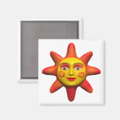 SonnenGesicht Magnet (Vorderseite/Rückseite)