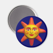 SonnenGesicht Magnet (Vorderseite/Rückseite)