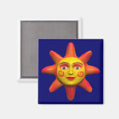 SonnenGesicht Magnet (Vorderseite/Rückseite)