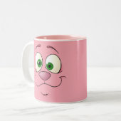 Sonnengesicht, mit Zitat Zweifarbige Tasse (Vorderseite Links)