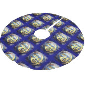 Sonnengesicht/Modemgesichtsröcke Polyester Weihnachtsbaumdecke (Schrägansicht)
