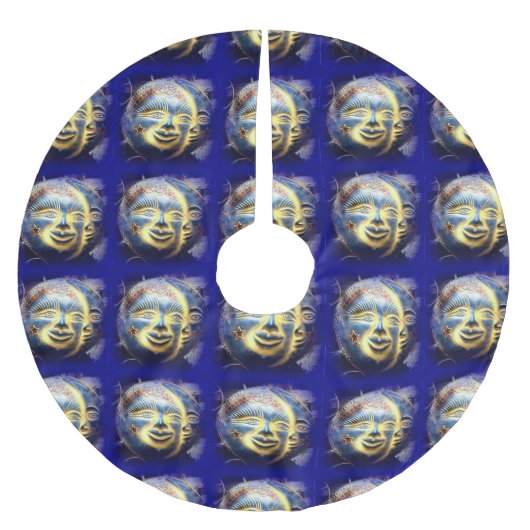 Sonnengesicht/Modemgesichtsröcke Polyester Weihnachtsbaumdecke (Vorderseite)