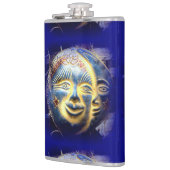 Sonnengesicht/Mond-Gesichtskolben Flachmann (Links)