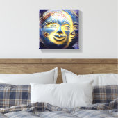 Sonnengesicht/Mondgesicht umhüllte Leinwand (Insitu (Schlafzimmer))