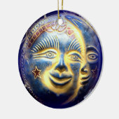 Sonnengesicht/Mondgesichtsverzierung Keramikornament (Links)