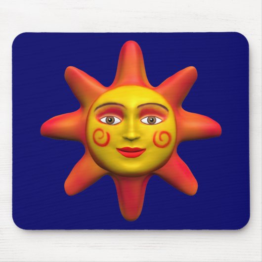 SonnenGesicht Mousepad (Vorne)