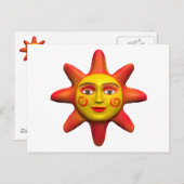 SonnenGesicht Postkarte (Vorne/Hinten)