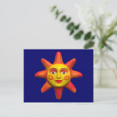 SonnenGesicht Postkarte (Stehend Vorderseite)