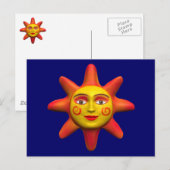 SonnenGesicht Postkarte (Vorne/Hinten)