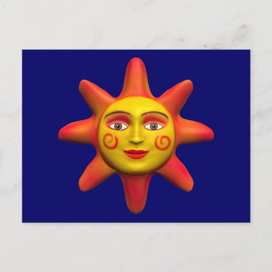SonnenGesicht Postkarte (Vorderseite)