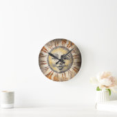 SonnenGesicht Runde Wanduhr (Zuhause)