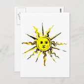 Sonnengesicht - verlorenes Buch nostradamus Postkarte (Vorne/Hinten)