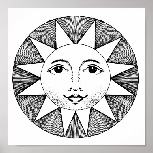 SONNENGESICHT VINTAG 11X11-Poster Poster (Vorne)