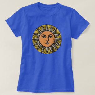 Sonnengesicht vintage lächelnde Sonne T-Shirt