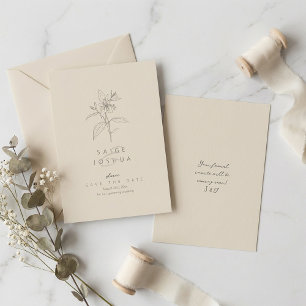 Sonnengewaschene Gartenhochzeit Elfenbein ID1283 Save The Date