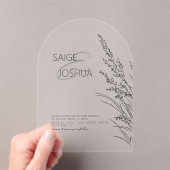 Sonnengewaschene Gartenhochzeit ID1283 Acryleinladungen (Insitu (Handheld))