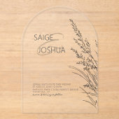 Sonnengewaschene Gartenhochzeit ID1283 Acryleinladungen (Vorderseite)