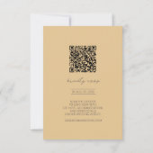 Sonnengewaschene Gartenhochzeit QR Code ID1283 RSVP Karte (Rückseite)
