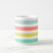 Sonnengewaschene Neon Cabana Stripe Kaffeetasse (Mittel)