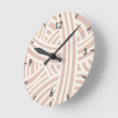 Sonnengewaschene rosa Abstrakte Stylierung Garnkug Runde Wanduhr (Winkel)
