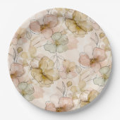 Sonnengewaschener Garten Floral ID1283 Pappteller (Vorderseite)
