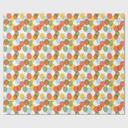 Sonnengewaschenes Party Balloons Muster Geschenkpapier (Flach)