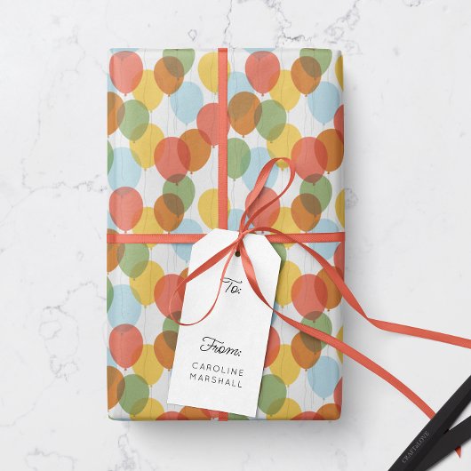 Sonnengewaschenes Party Balloons Muster Geschenkpapier