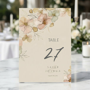 Sonnengewashcener Garten Hochzeitsflorales ID1283 Einladung