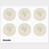 Sonnengewashte Gartenhochzeit ID1283 Runder Aufkleber (Blatt)