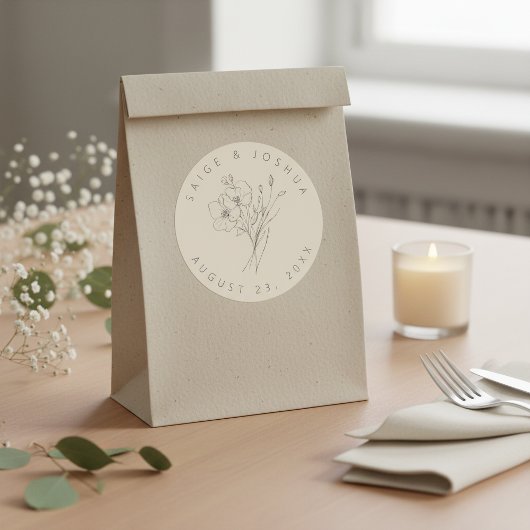 Sonnengewashte Gartenhochzeit ID1283 Runder Aufkleber
