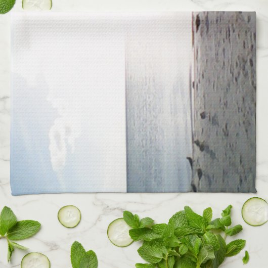 Sonnenglanz am Strand Geschirrtuch (Gefaltet)