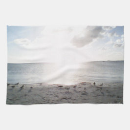 Sonnenglanz am Strand Geschirrtuch