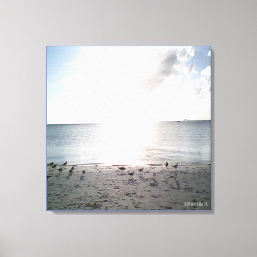 Sonnenglanz am Strand Leinwanddruck (Vorderseite)