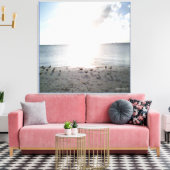 Sonnenglanz am Strand Leinwanddruck (Insitu (Wohnzimmer))