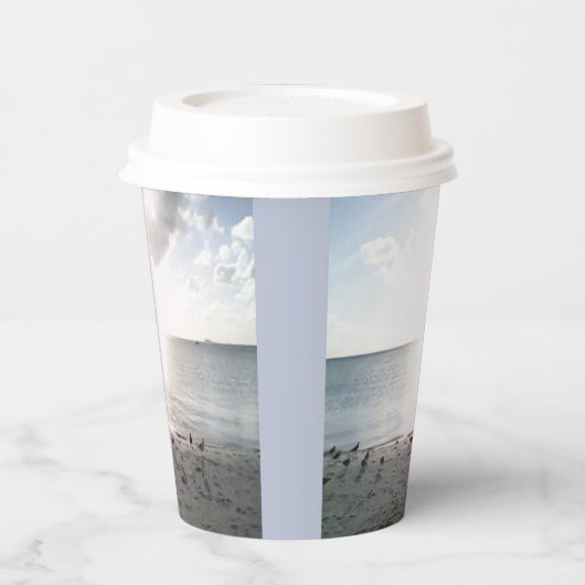 Sonnenglanz am Strand Pappbecher (Links)