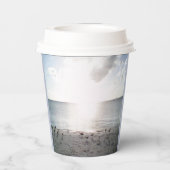 Sonnenglanz am Strand Pappbecher (Rückseite)