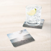 Sonnenglanz am Strand Rechteckiger Pappuntersetzer (Vor Ort)