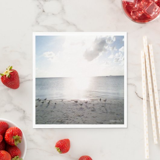 Sonnenglanz am Strand Serviette (Beispiel)