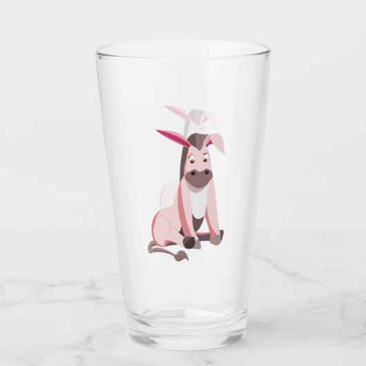 Sonnenglas mit rosa Donkey Glas (Vorderseite)
