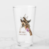 Sonnenglas mit spielerischer Giraffe - Beifall Glas (Rückseite)