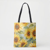 Sonnenglühen Sonnenblume Tote Tasche (Vorderseite)