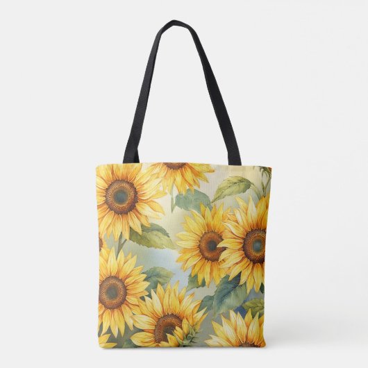 Sonnenglühen Sonnenblume Tote Tasche (Rückseite)
