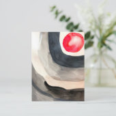 Sonnengrau und Schwarz abstrakt moderne Kunst Postkarte (Stehend Vorderseite)