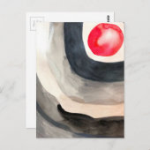 Sonnengrau und Schwarz abstrakt moderne Kunst Postkarte (Vorne/Hinten)